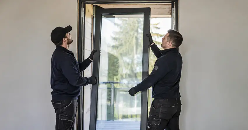 new glass panel being fitted into door frame in Foxbridge, Uxbridge